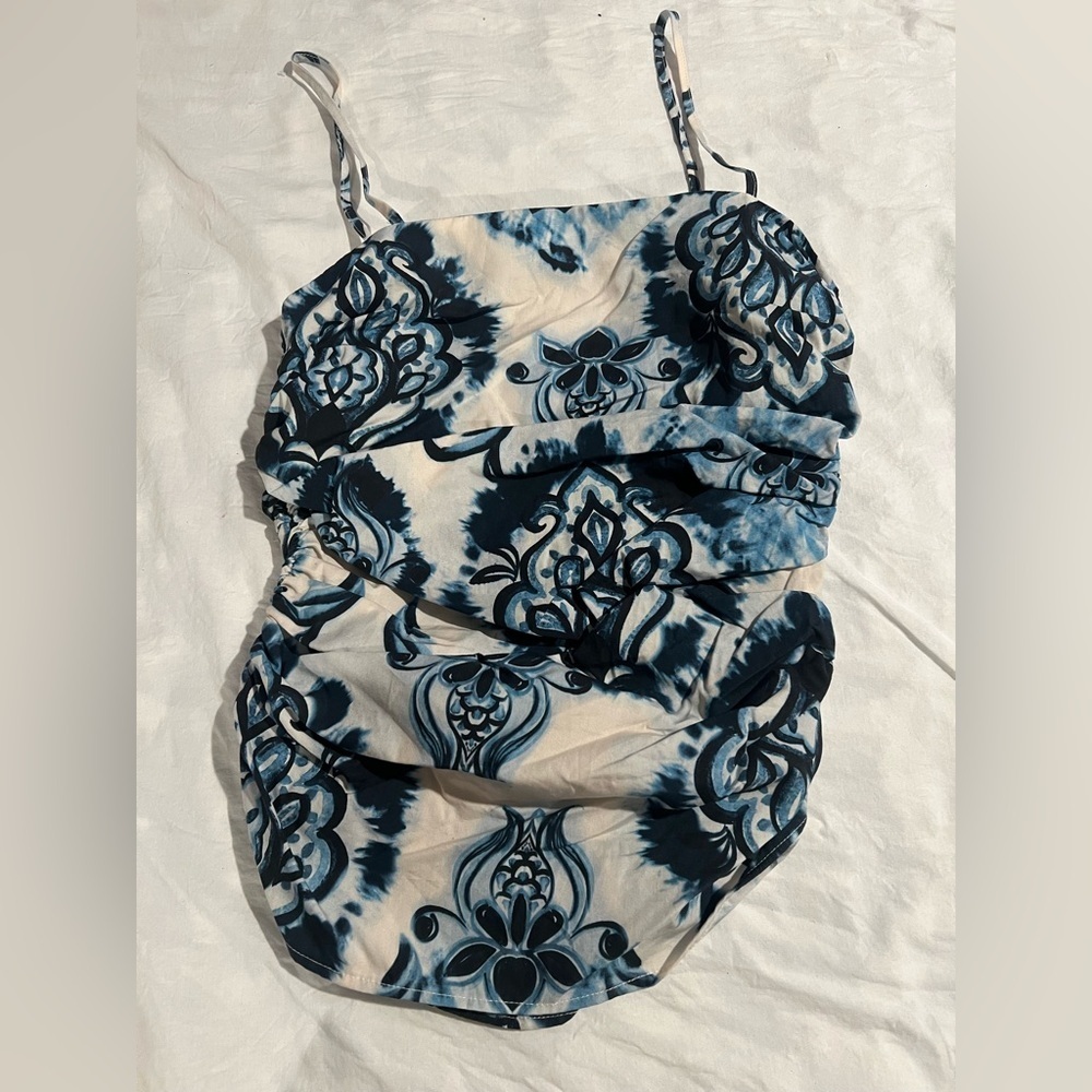 Zara Camisole with Blue and White Floral Design